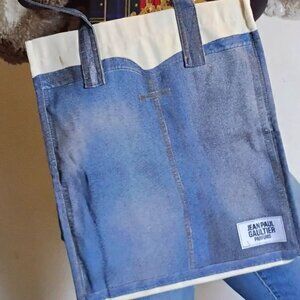 Jean Paul Gaultier denim tote, JPG, brand new, never used, no tags